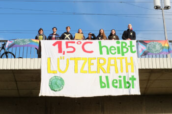 Soli-Aktion von FFF Dresden für Lützerath | Dresdner Aktivist fährt zur COP 27